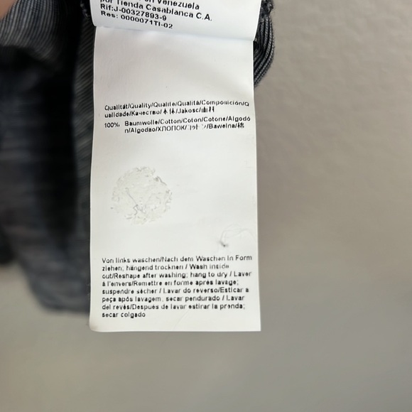 BOSS Space Dye Striped Blend Short Sleeve Top Size S - Picture 8 of 9